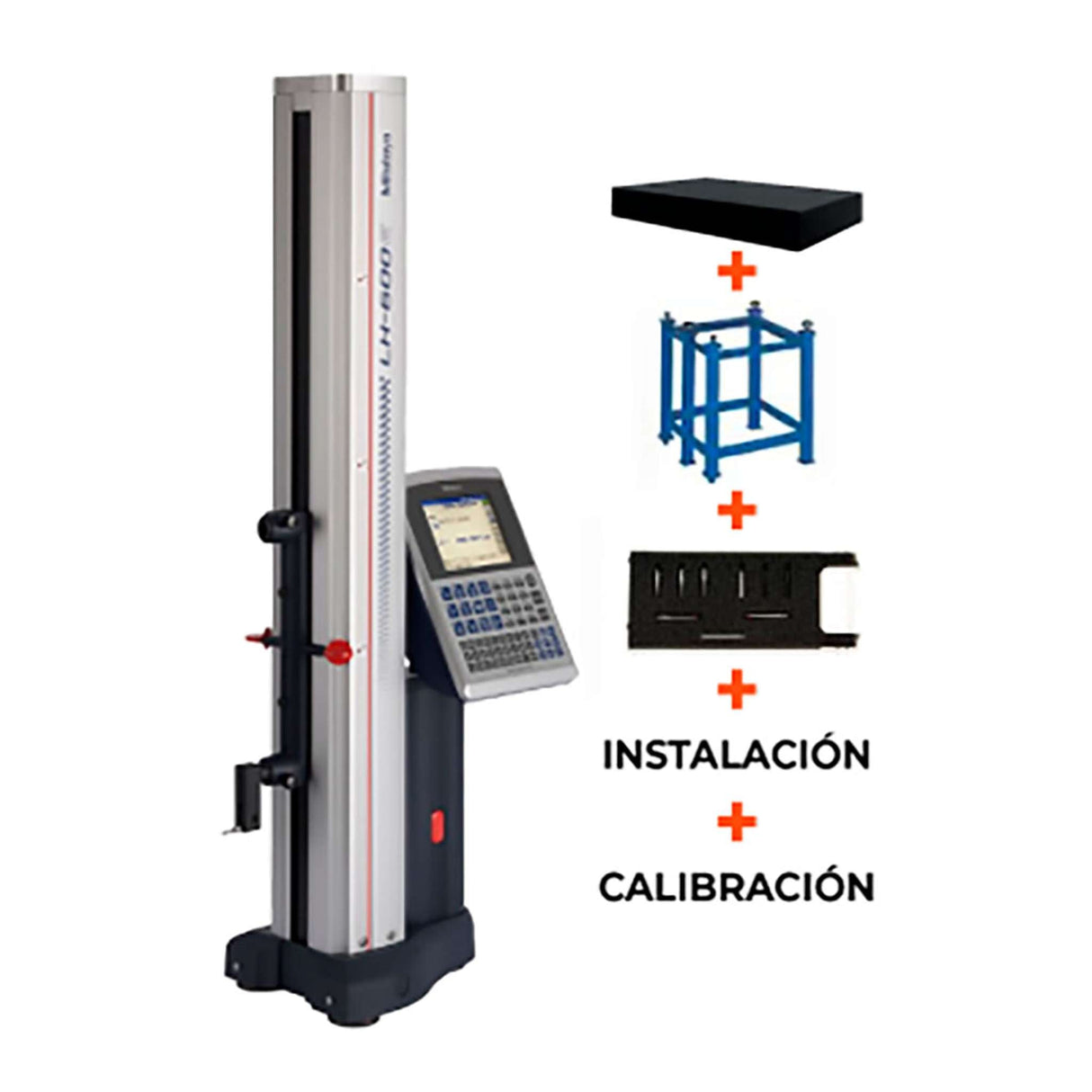 Paquete Linear Height LH-600E: Linear Height LH-600E + Placa de Mármol + Soporte de Mármol + Kit de Stylus M3 Linear Height + Servicio de Calibración a Linear Height + Servicio de Instalación de Linear Height Mitutoyo