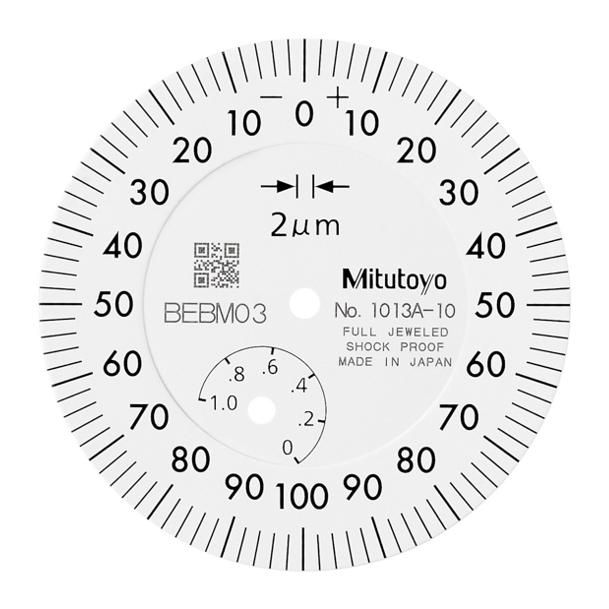 Indicador de carátula, tapa plana, Tipo ISO cojinete enjoyado, 1mm, 0,002mm