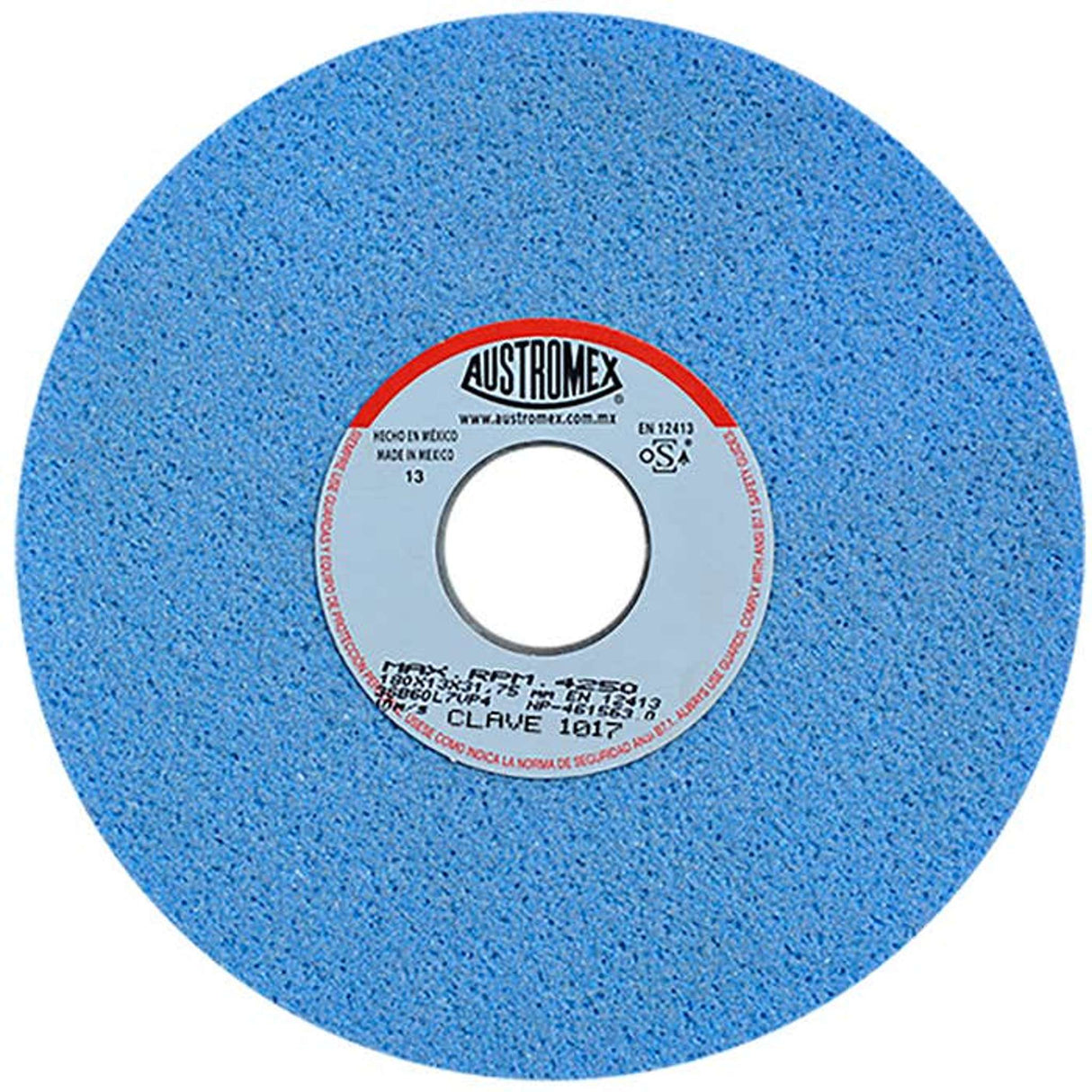 Rueda abrasiva para rectificado de tipo 1, 7 pulg X 1/2 pulg X 1 1/4 pulg de grano 54 Austromex