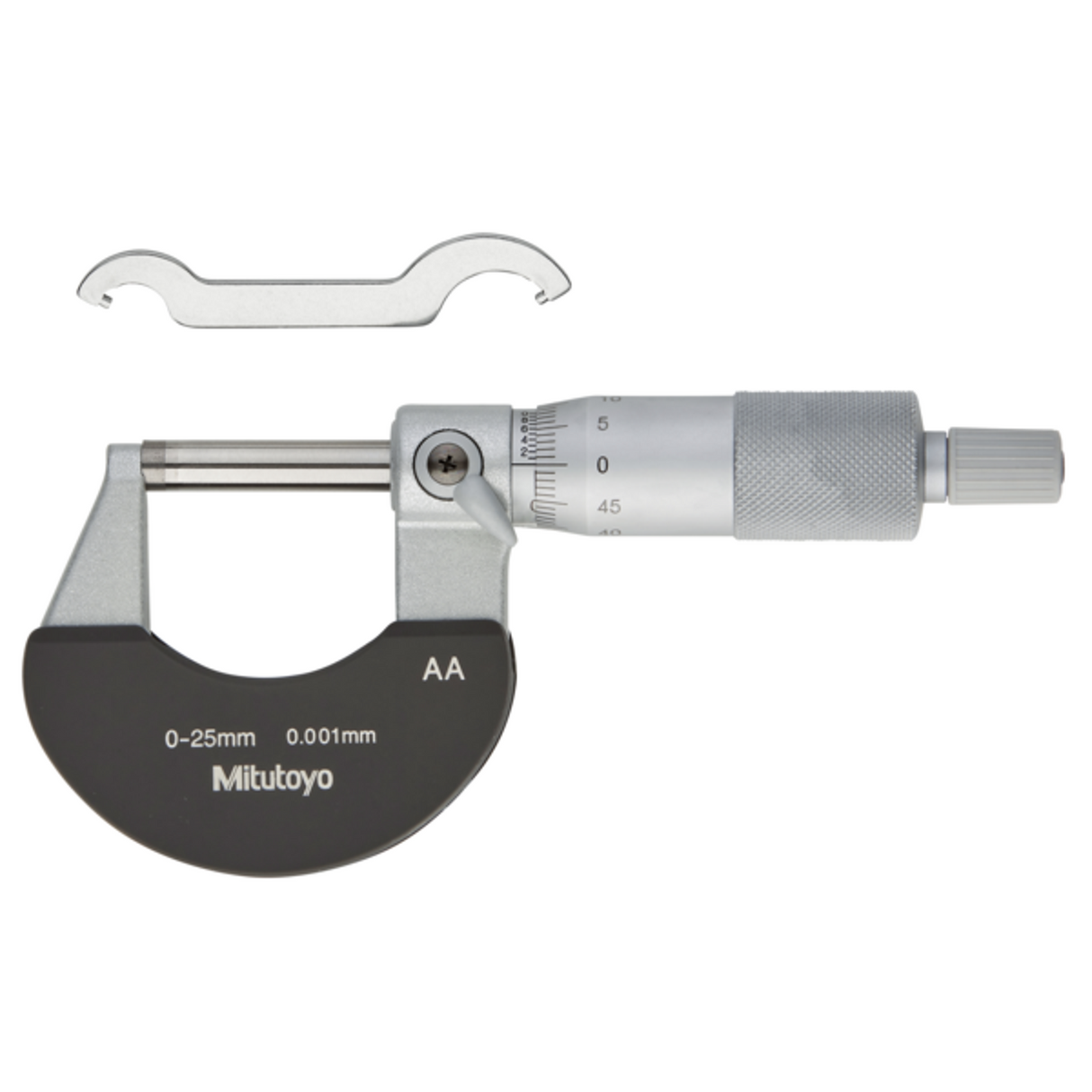 Micrómetro de Exteriores con cubierta aislante de calor 0-25mm, 0.001mm