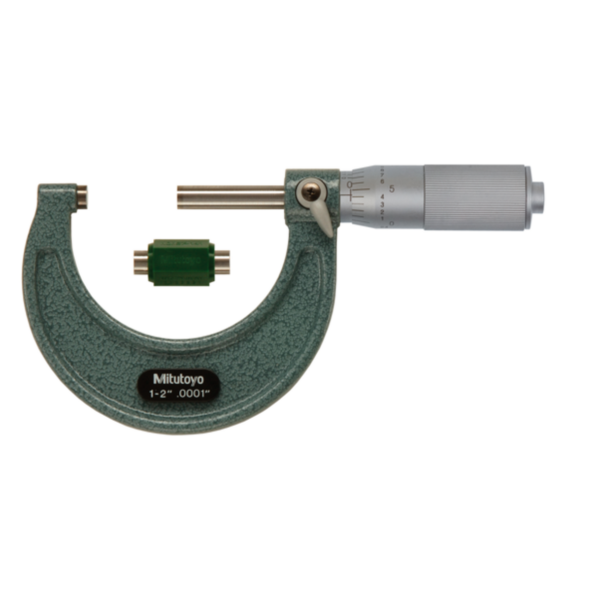 Micrómetro exterior Diseño económico 1-2 pulg,Tambor de fricción, 0,0001 pulg