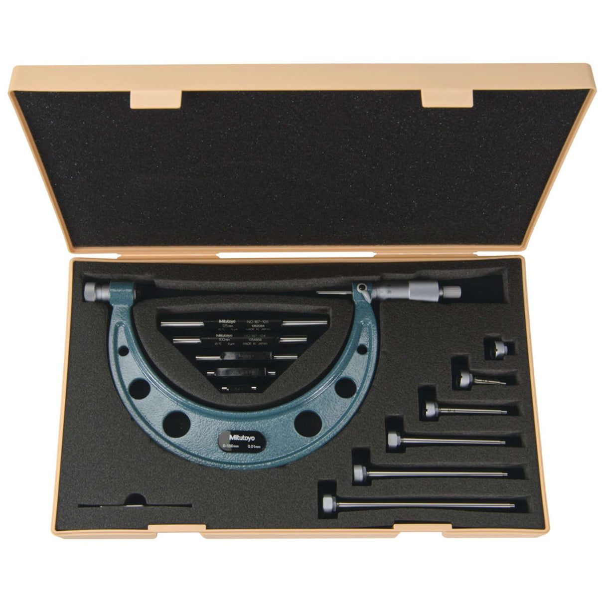 Micrómetro de Exteriores con topes intercambiables 0-150mm