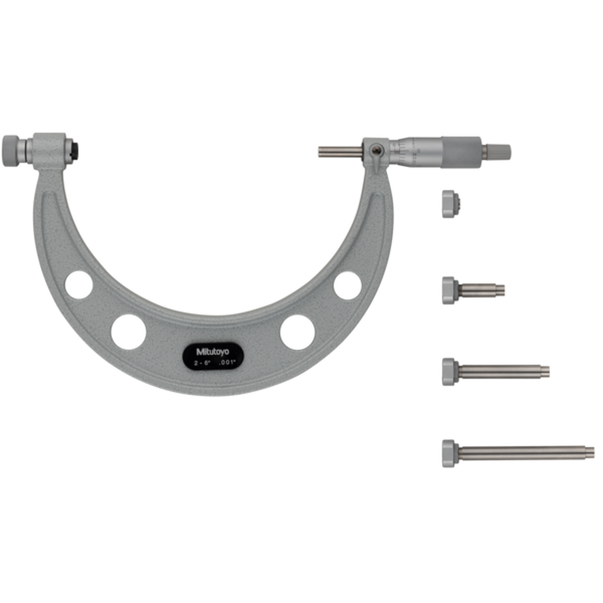 Micrómetro de Exteriores con topes intercambiables 2-6 pulg