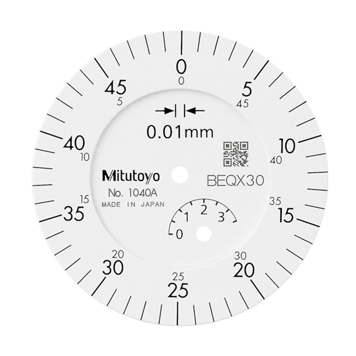 Indicador de carátula, tapa con oreja, Tipo ISO 3,5mm, 0,01mm Mitutoyo