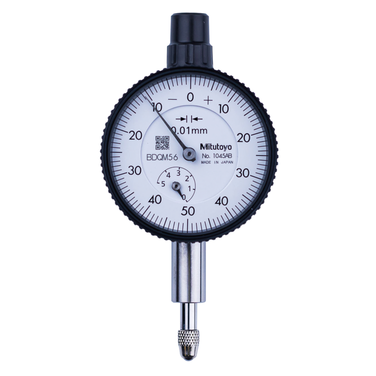 Indicador de carátula, tapa plana, Tipo ISO 5mm, 0,01mm