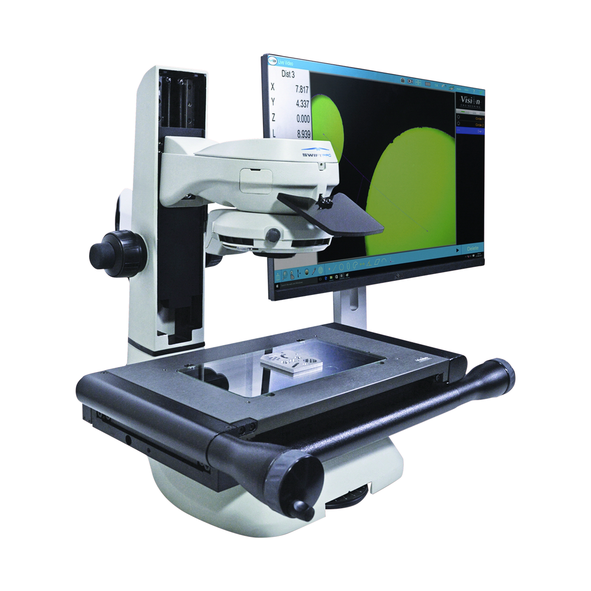 Swift Pro Cam, 2 Ejes con Etapa de 6"x4" y Software de Medición M3 Vision Engineering