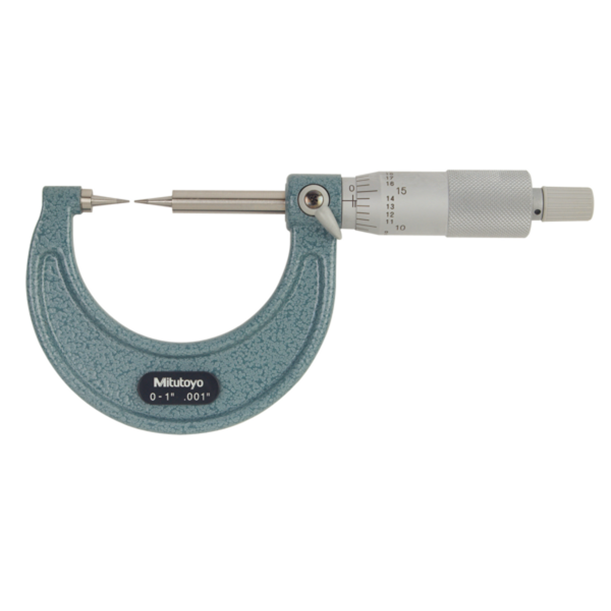 Micrómetro de punta con punta de carburo de 0-1 pulg, punta de 15°
