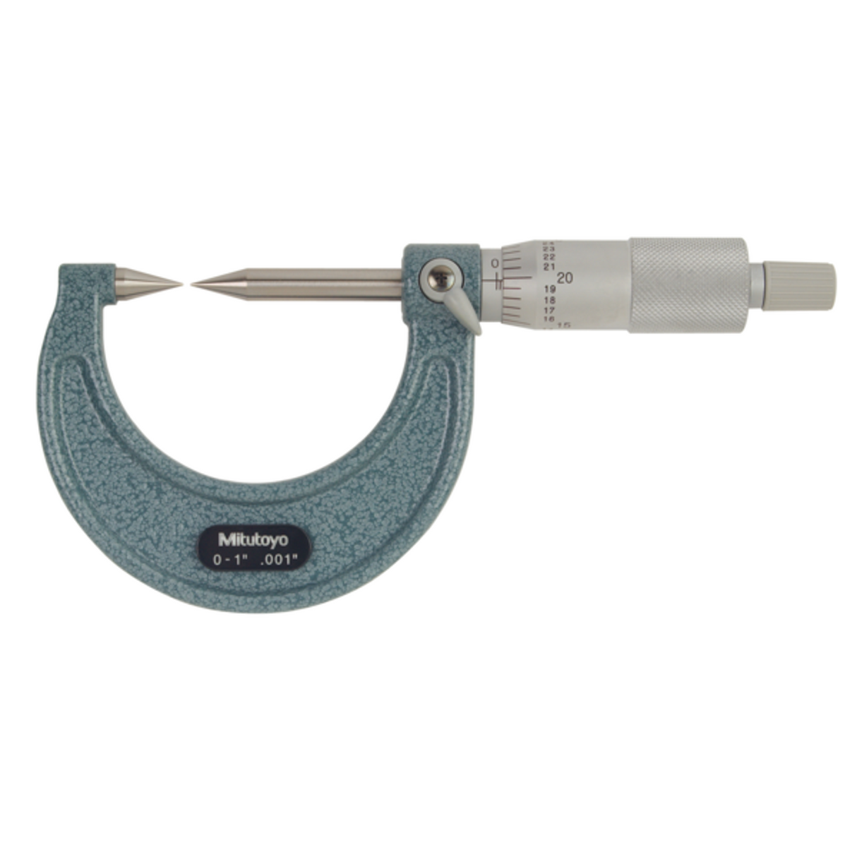 Micrómetro de punta con punta endurecida de 0-1 pulg, punta de 30°