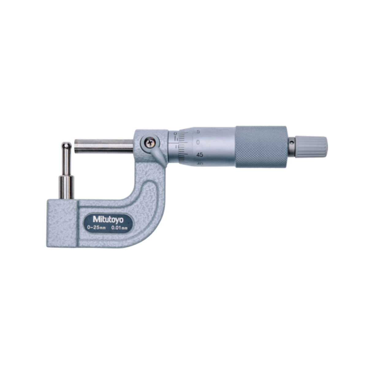 Micrómetro de tubo, tope cilíndrico, husillo plano, 0-25 mm Mitutoyo