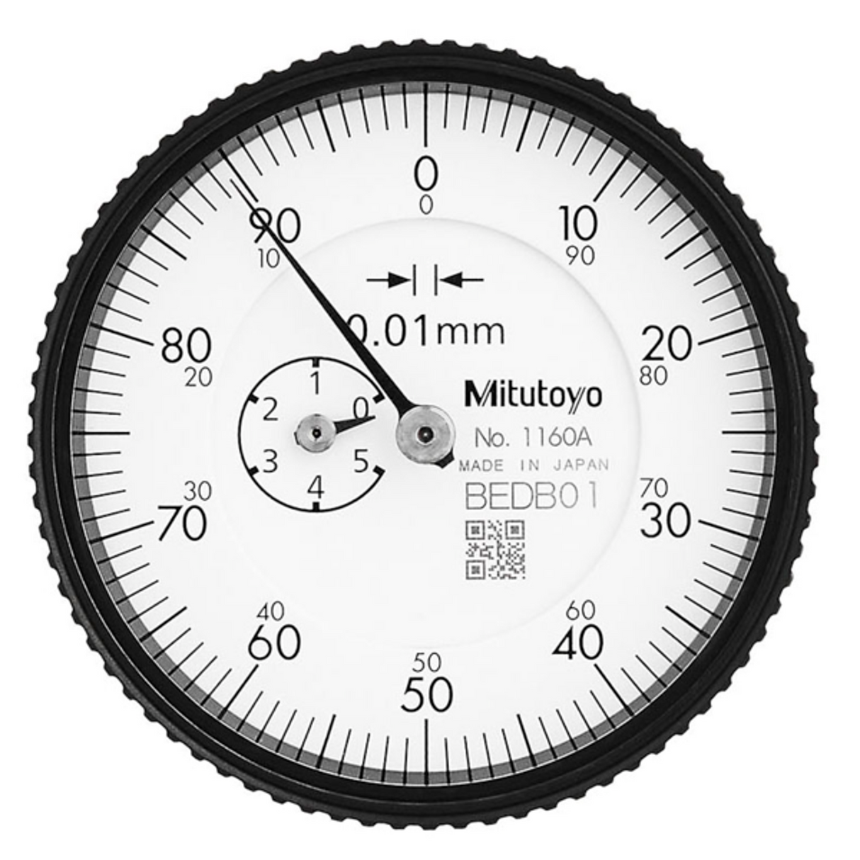 Indicador de carátula, tipo vástago posterior, tipo ISO, 5mm, 0,01mm Mitutoyo