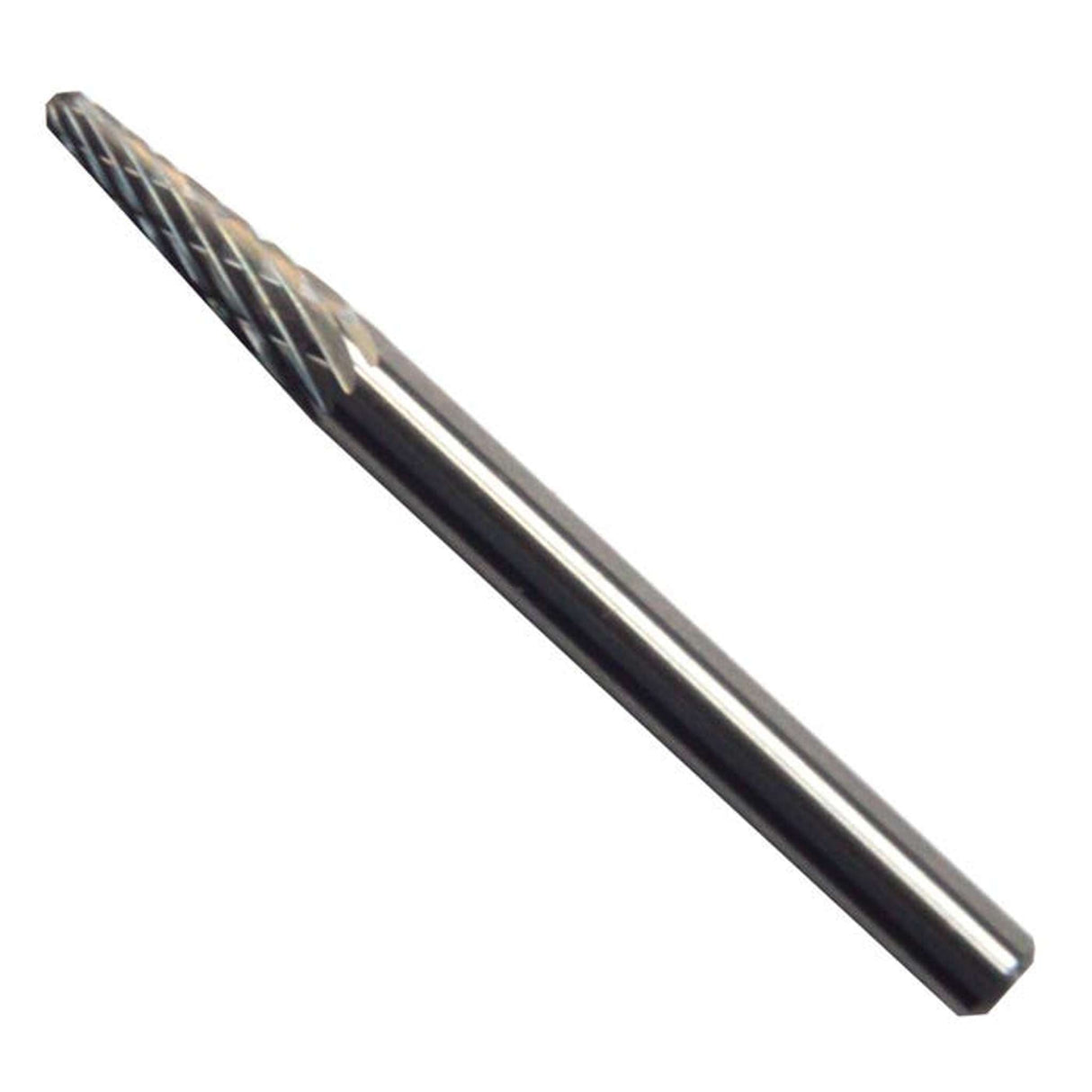 Lima rotativa numero SL-42, 1/8 Pulg X 1/2 Pulg X 1/8 pulg con angulo 8° de Doble corte y Sin recubrimiento Tenazit
