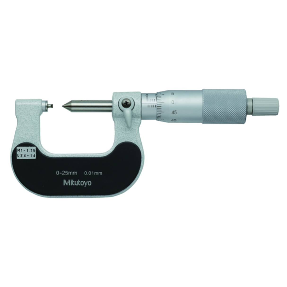 Micrómetros para Roscas de Tornillo 0-25mm, 1-1.75mm/24-14TPI