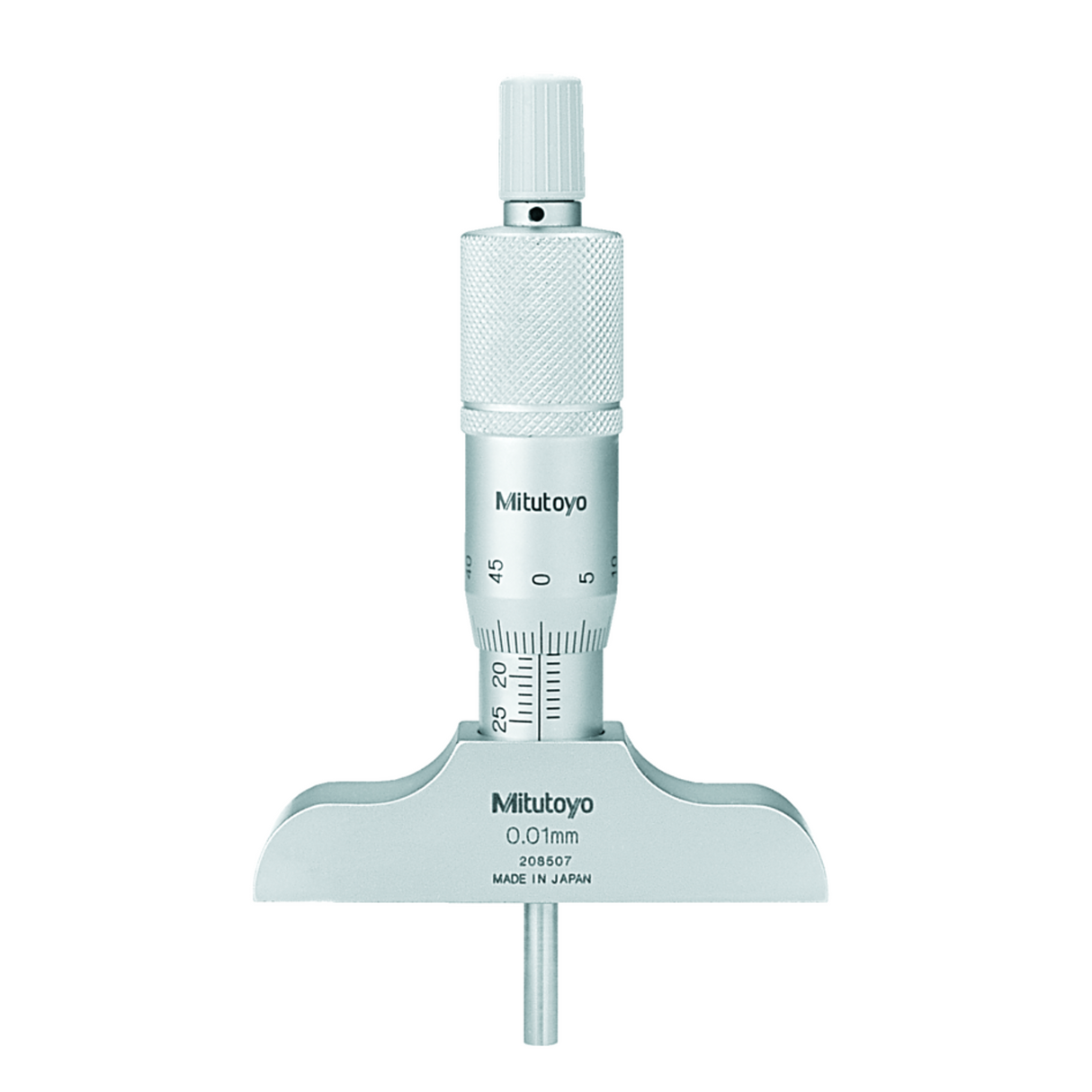 Micrómetro para profundidad, Varilla con punta de carburo 0-25mm, 63mm Base Mitutoyo