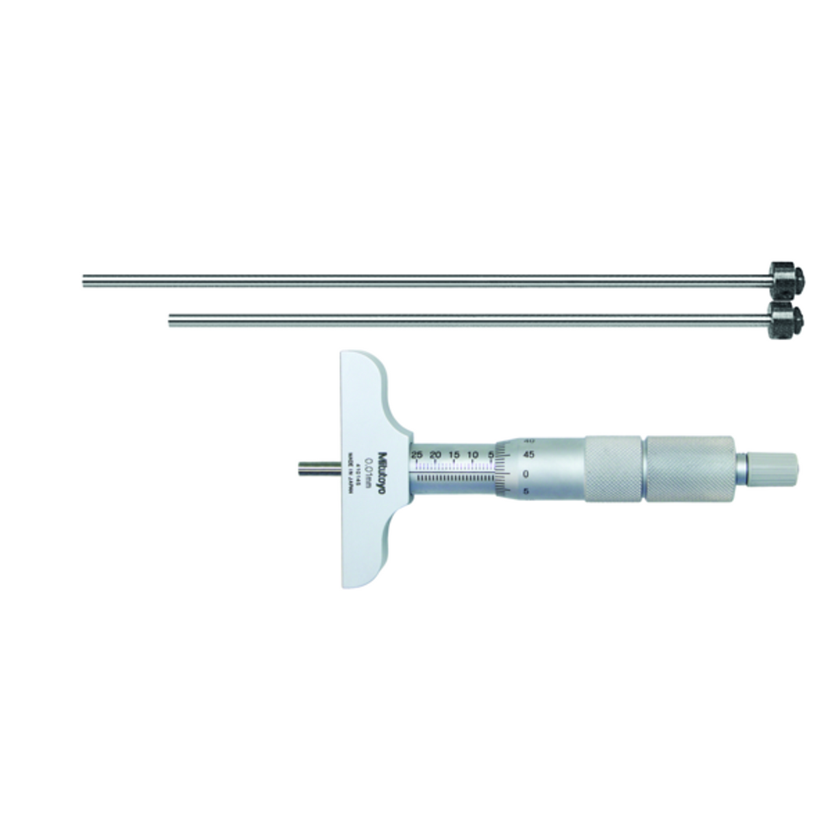 Micrómetro para profundidad, Varillas intercambiables 0-75mm, 63mm Base
