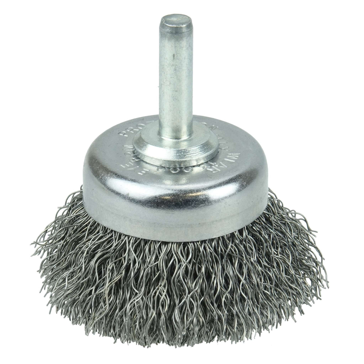 1-3/4" Cepillo de Copa de Alambre Ondulado con Vástago, .0118" Weiler