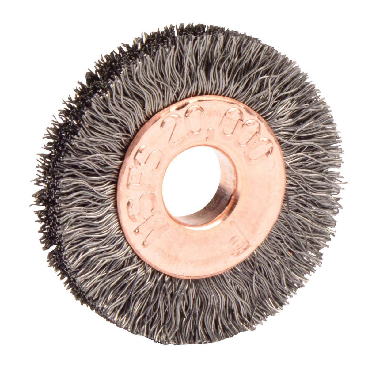 1" Cepillo Circular de Alambre Ondulado, Diámetro Pequeño, .006", 1/4" Weiler