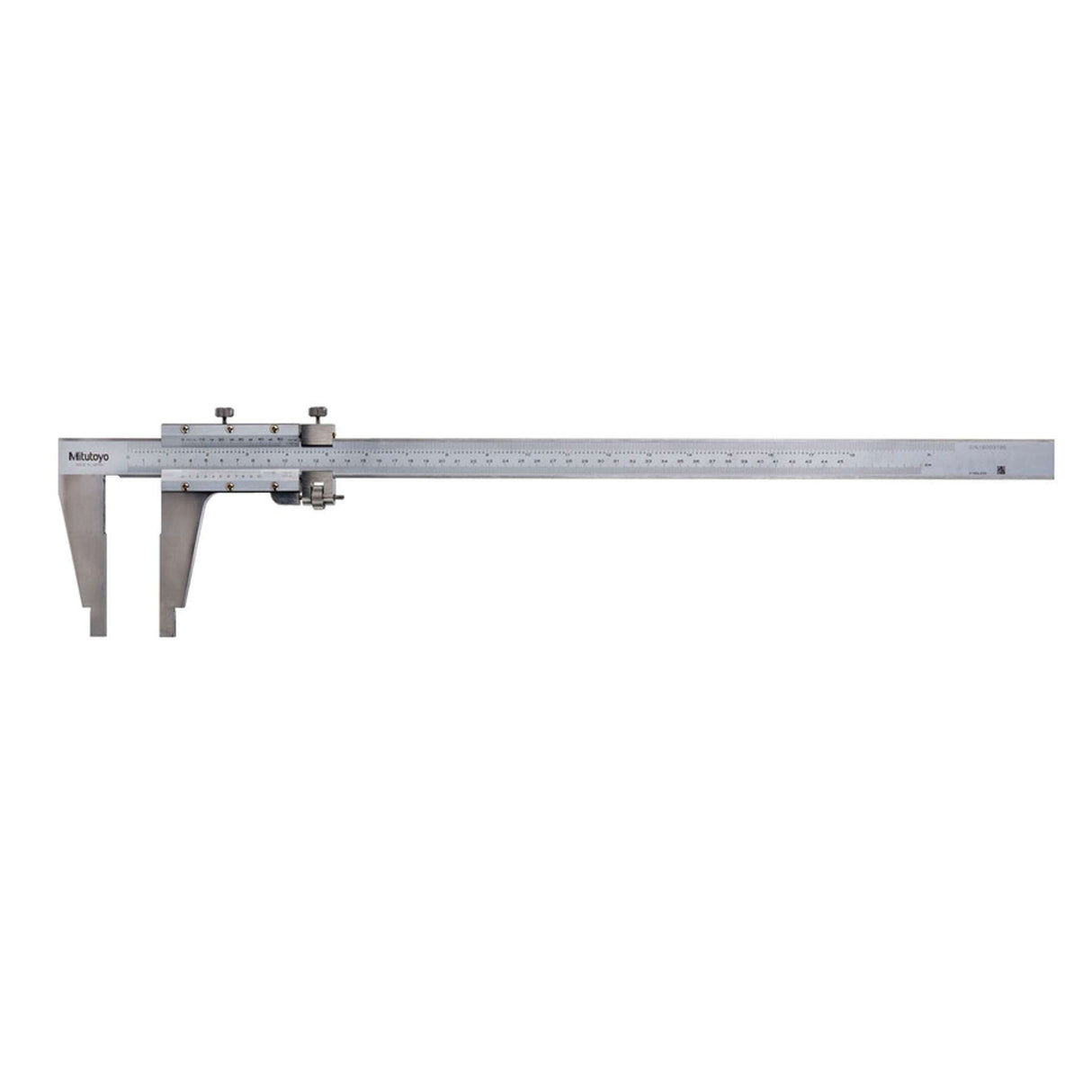 Calibrador vernier puntas exteriores/interiores 0-450mm, 0.02mm, ajuste fino, mm/pulg Mitutoyo
