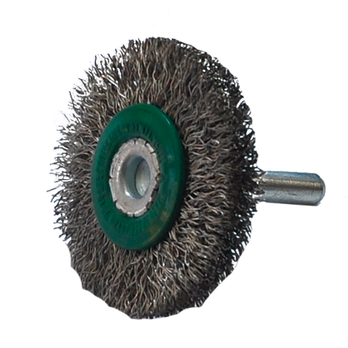 Cepillo circular con vástago de 2 pulg X 1/4 pulg, cerda de Alambre ondulado, calibre 0.012 pulg Tenazit