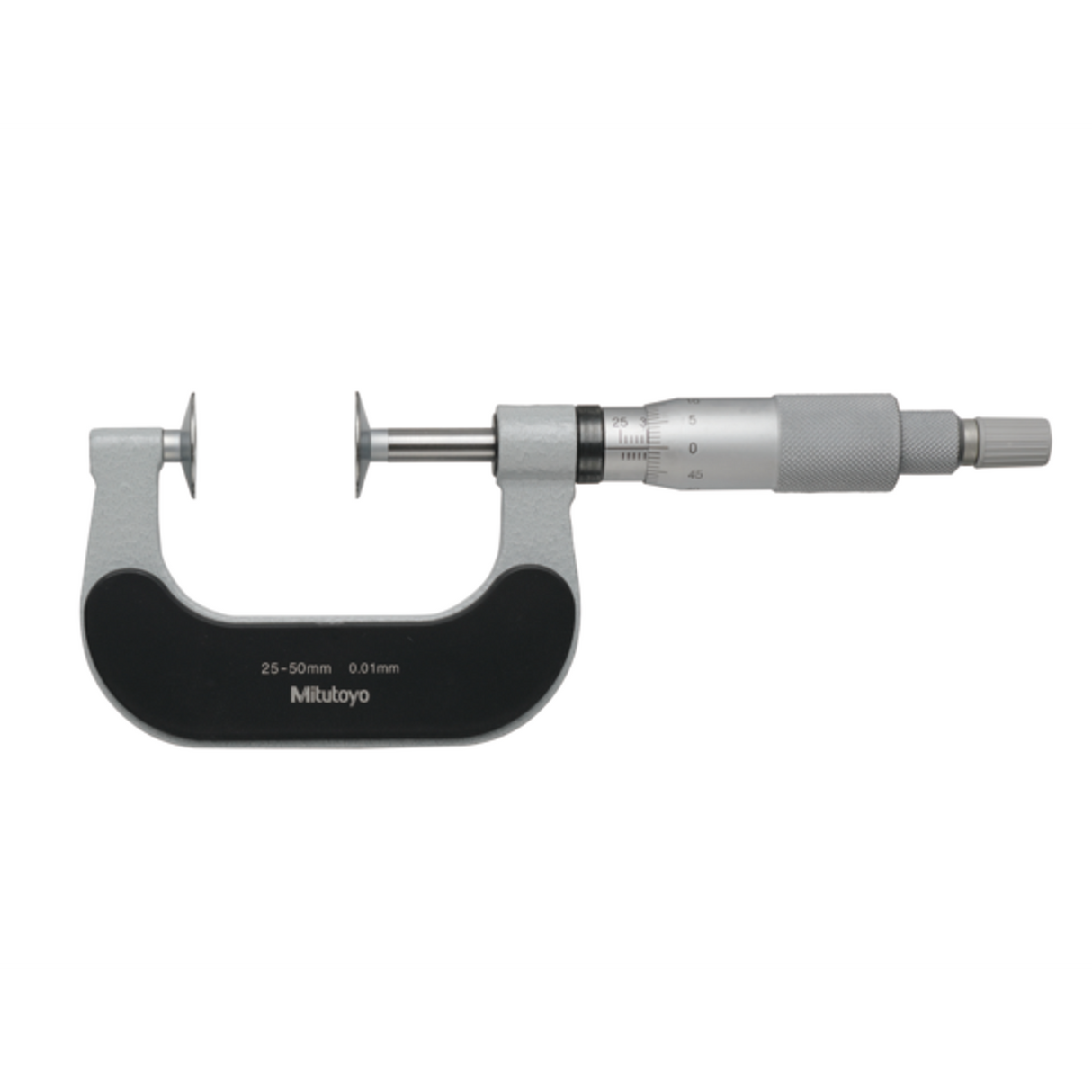Micrómetro de disco, husillo no giratorio 25-50mm, D=20mm