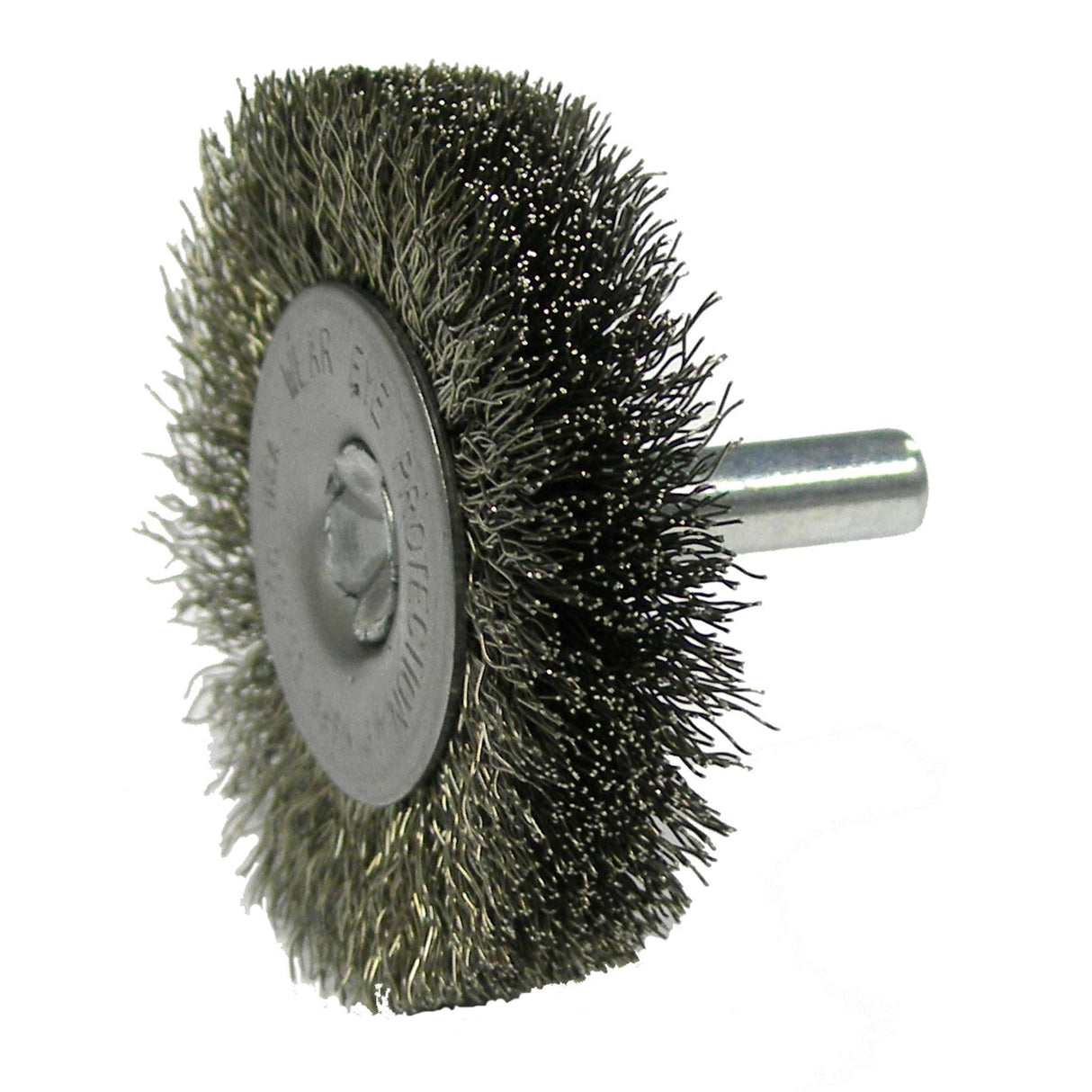 2" Cepillo Circular de Alambre Ondulado con Vástago, .008" , Vástago 1/4" Stem Weiler