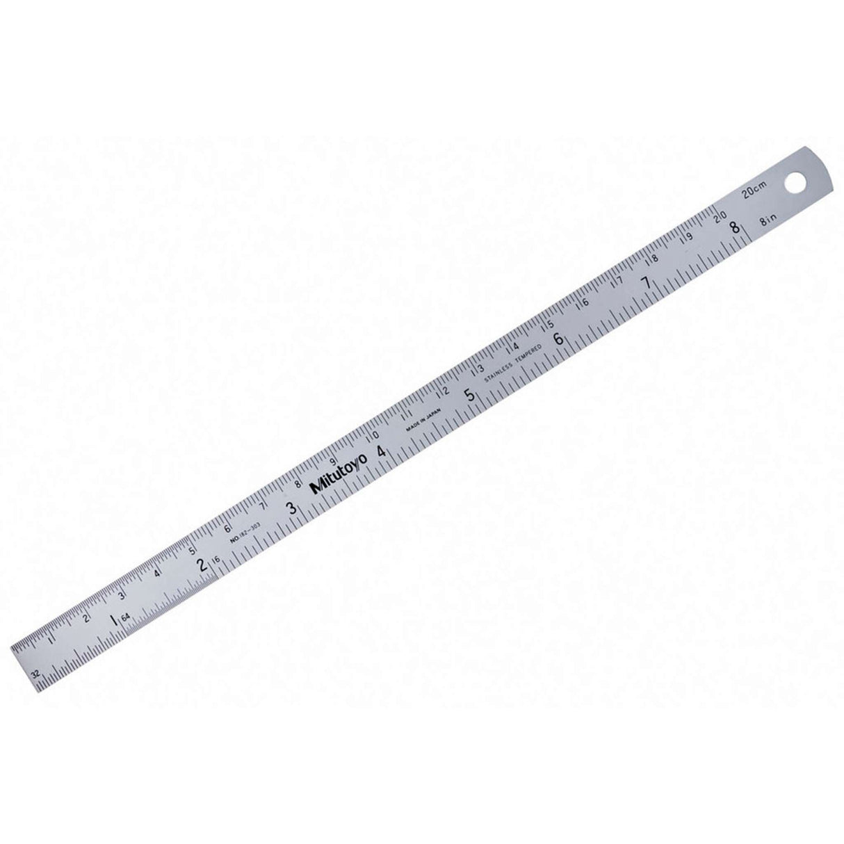 Regla de acero, Regla semiflexible 200mm/8 pulg, mm/pulg Mitutoyo