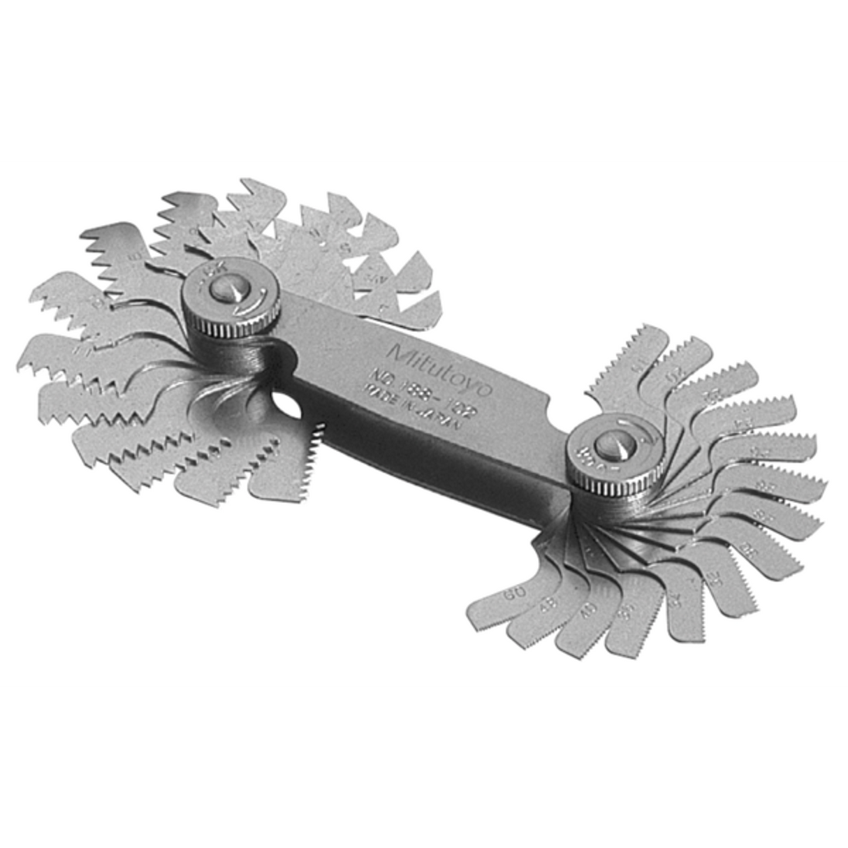 Calibre de paso para roscas Whitworth 55°, 4-60TPI, 21 hojas Mitutoyo