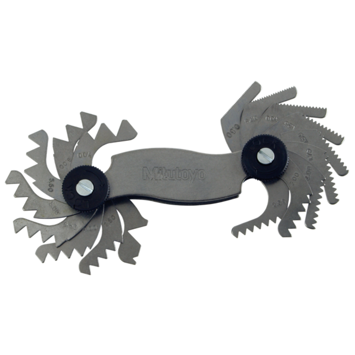 Calibre de paso para roscas mm 60°, 0,4-7mm, 18 hojas Mitutoyo