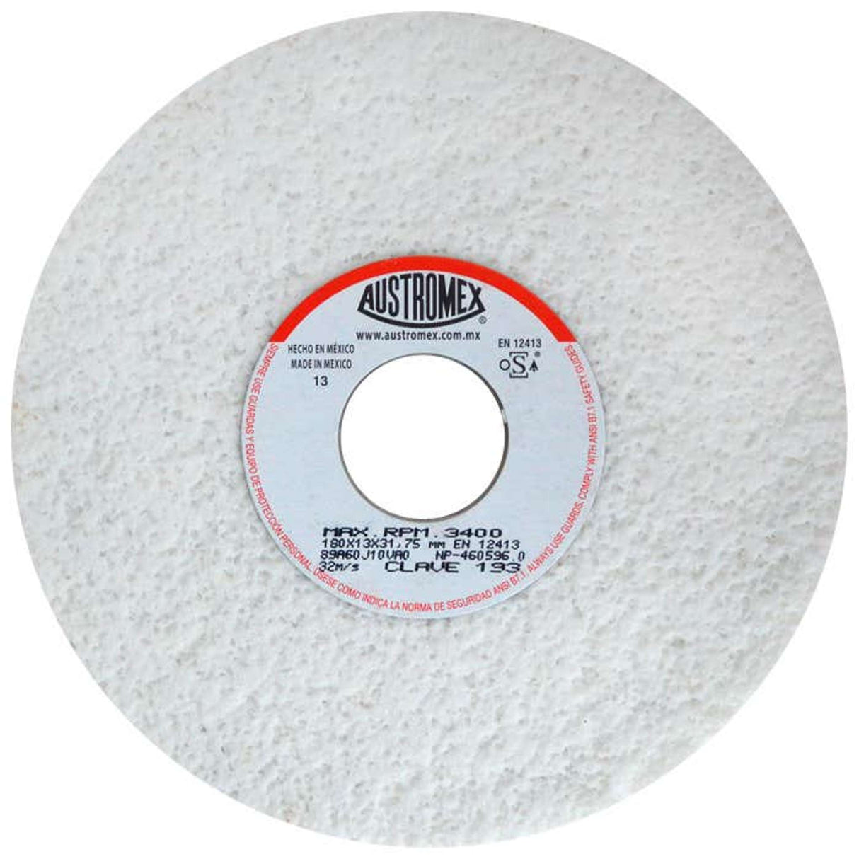 Rueda abrasiva para rectificado de tipo 1, 7 pulg X 1/2 pulg X 1-1/4 pulg de grano 60