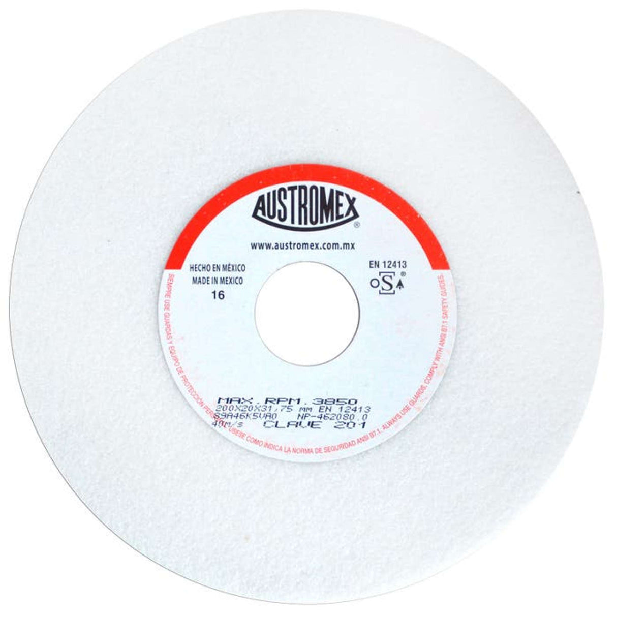 Rueda abrasiva para rectificado de tipo 1, 8 pulg X 3/4 pulg X 1-1/4 pulg de grano 46