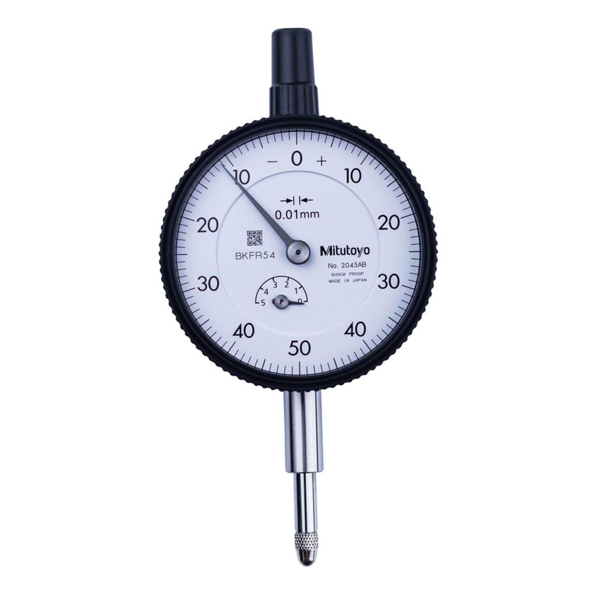 Indicador de carátula, tapa con oreja, Tipo ISO 5mm, 0,01mm