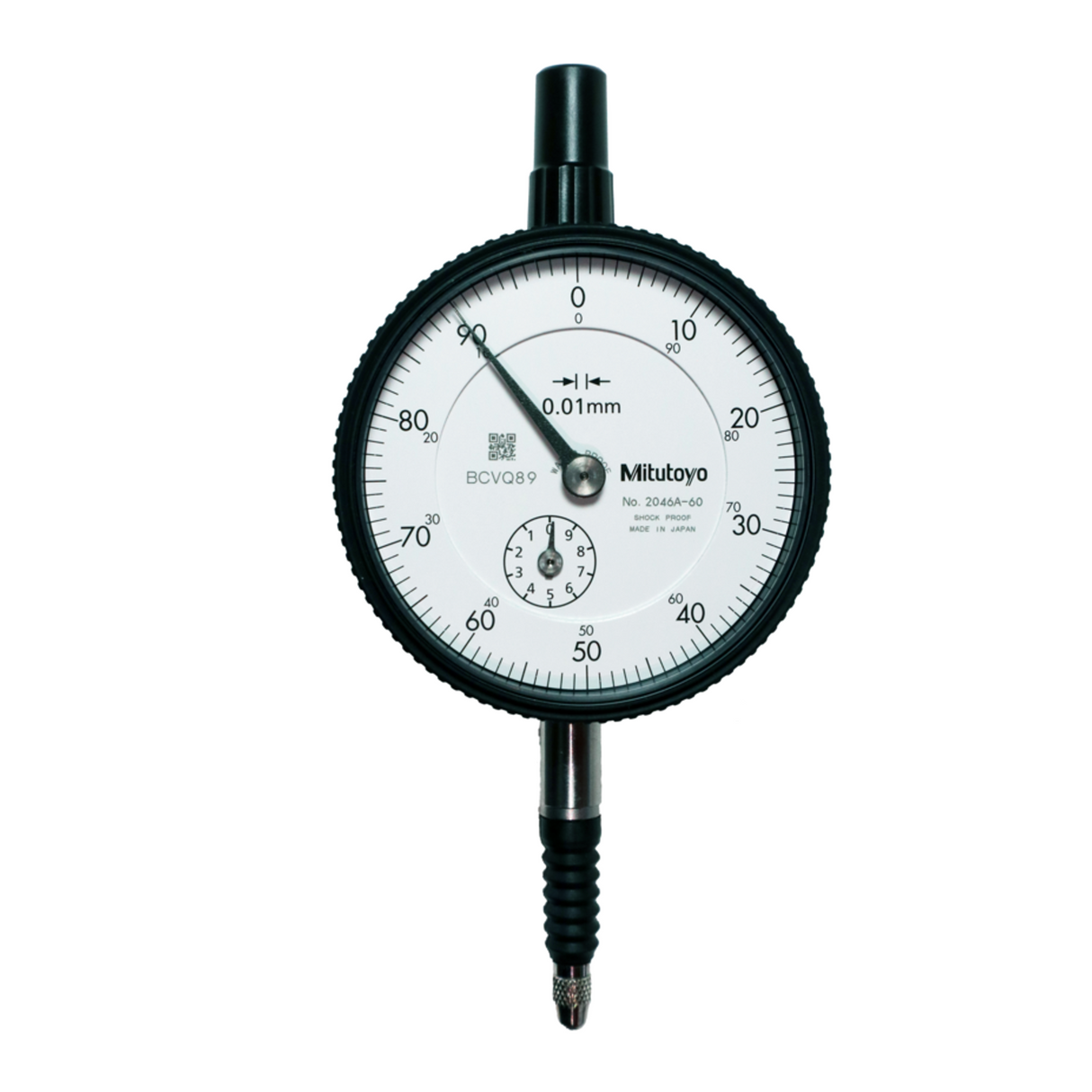 Indicador de carátula, tapa con oreja, Tipo ISO IP64, 10mm, 0,01mm Mitutoyo