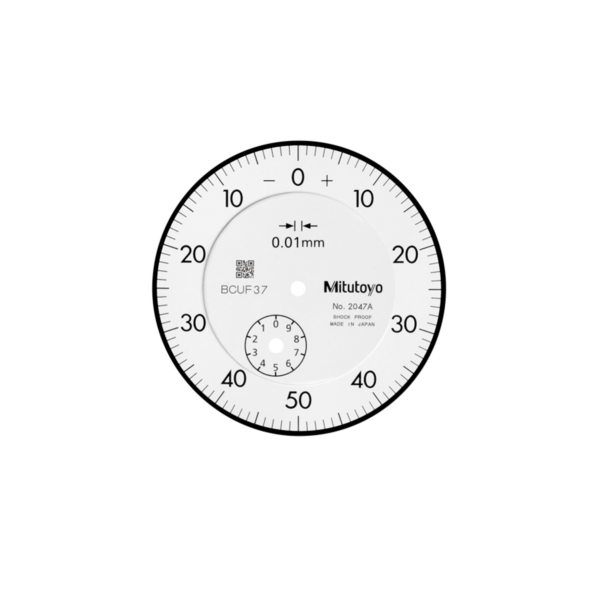 Indicador de carátula, tapa plana, Tipo ANSI/AGD 10mm, 0,01mm Mitutoyo