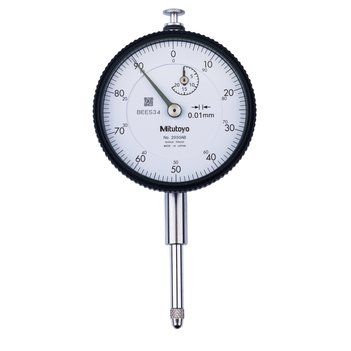 Indicador de carátula, tapa con oreja, Tipo ISO cojinete enjoyado, a prueba de golpes, 20mm, 0,01mm