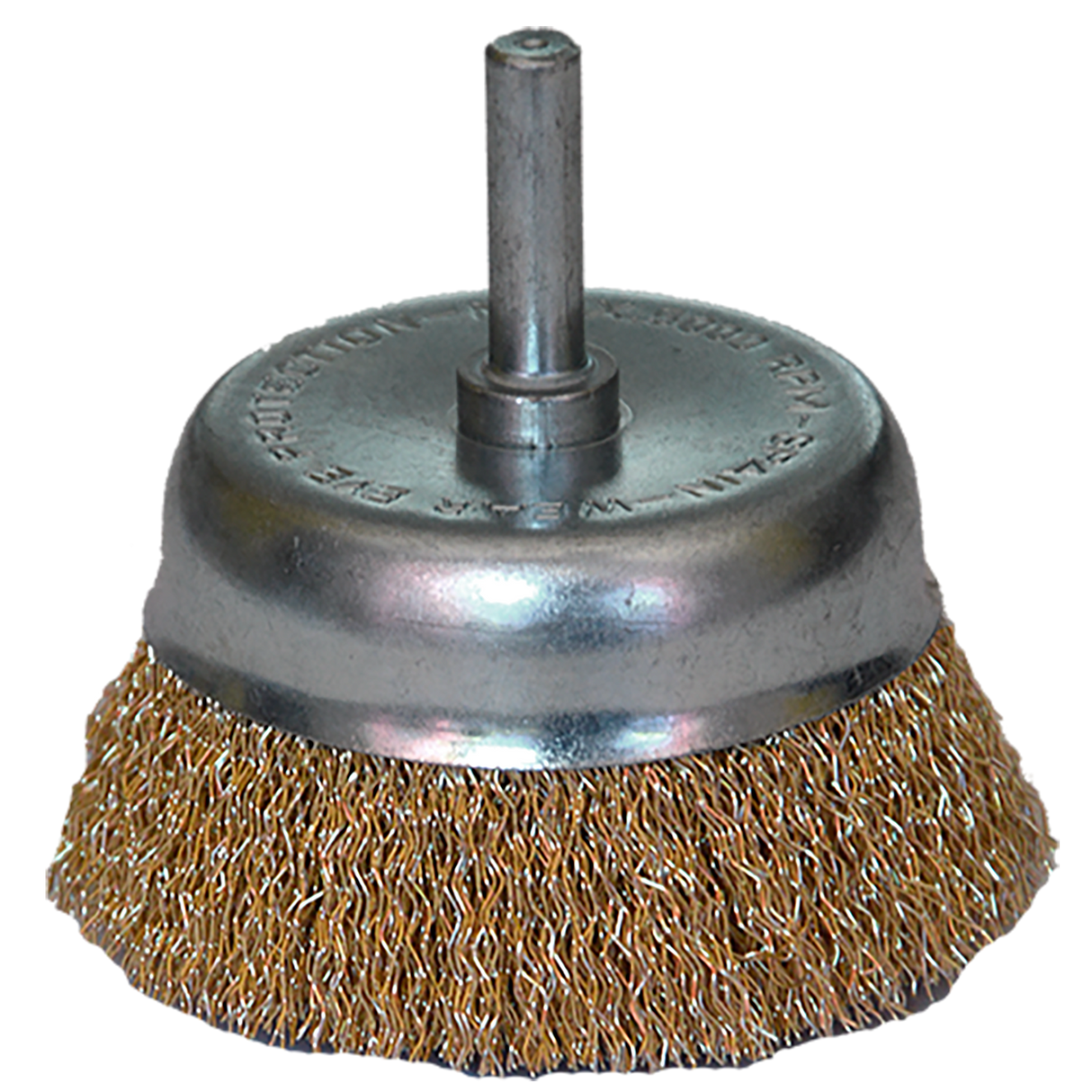 Cepillo de copa con vástago de 3 pulg X 1/4 pulg, cerda de Alambre ondulado, calibre 0.012 pulg Tenazit