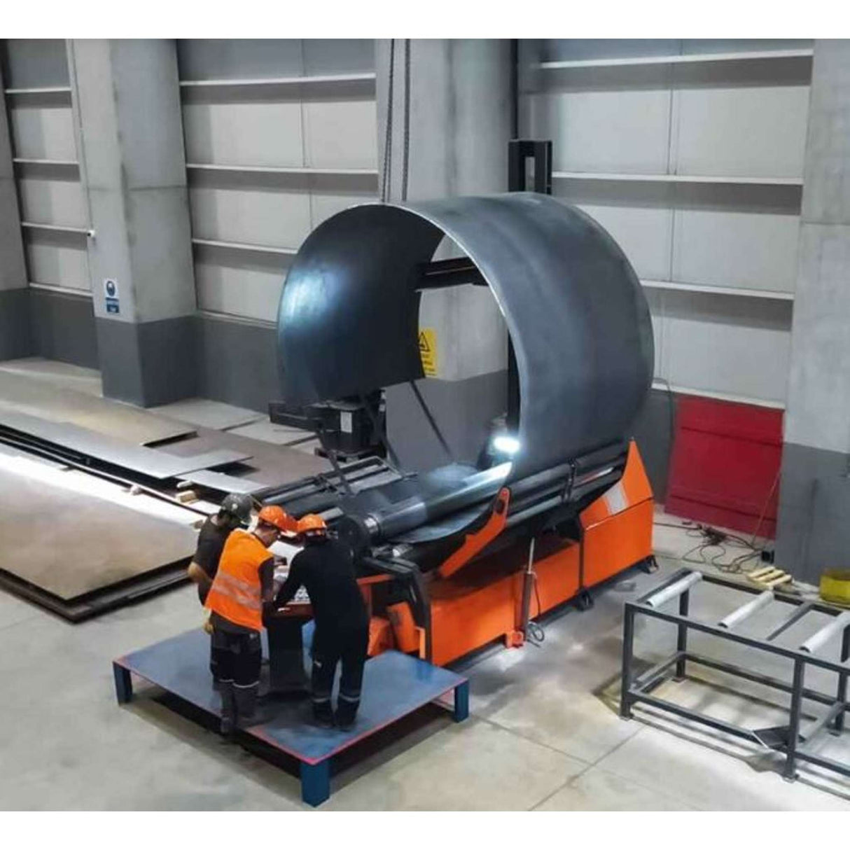 Máquina Roladora de Lamina modelo SBM 400x3100 4 Rolls Hydraulic + Center Support Trifásica 220V/60Hz MACBENDIG