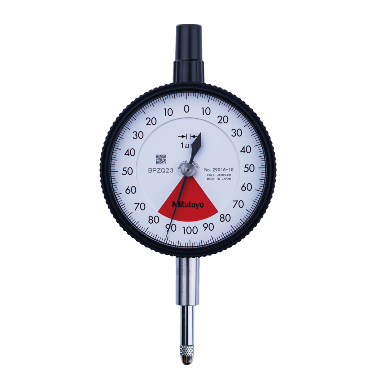 Indicador de carátula, tapa plana, Tipo ISO una revolución, cojinete enjoyado, a prueba de golpes, 0,16mm, 0,001mm Mitutoyo