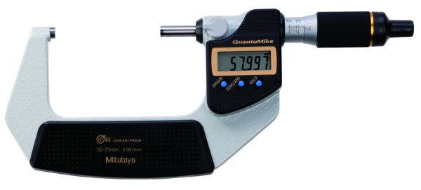 Micrómetro Digital para Exteriores QuantuMike de 50-75 mm, Fuerza de Medición de 7 a 12 N, Sin Salida de Datos - Herramental