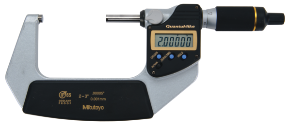 Micrómetro digital QuantuMike IP65 pulg/mm, 2-3 pulg,sin salida - Herramental