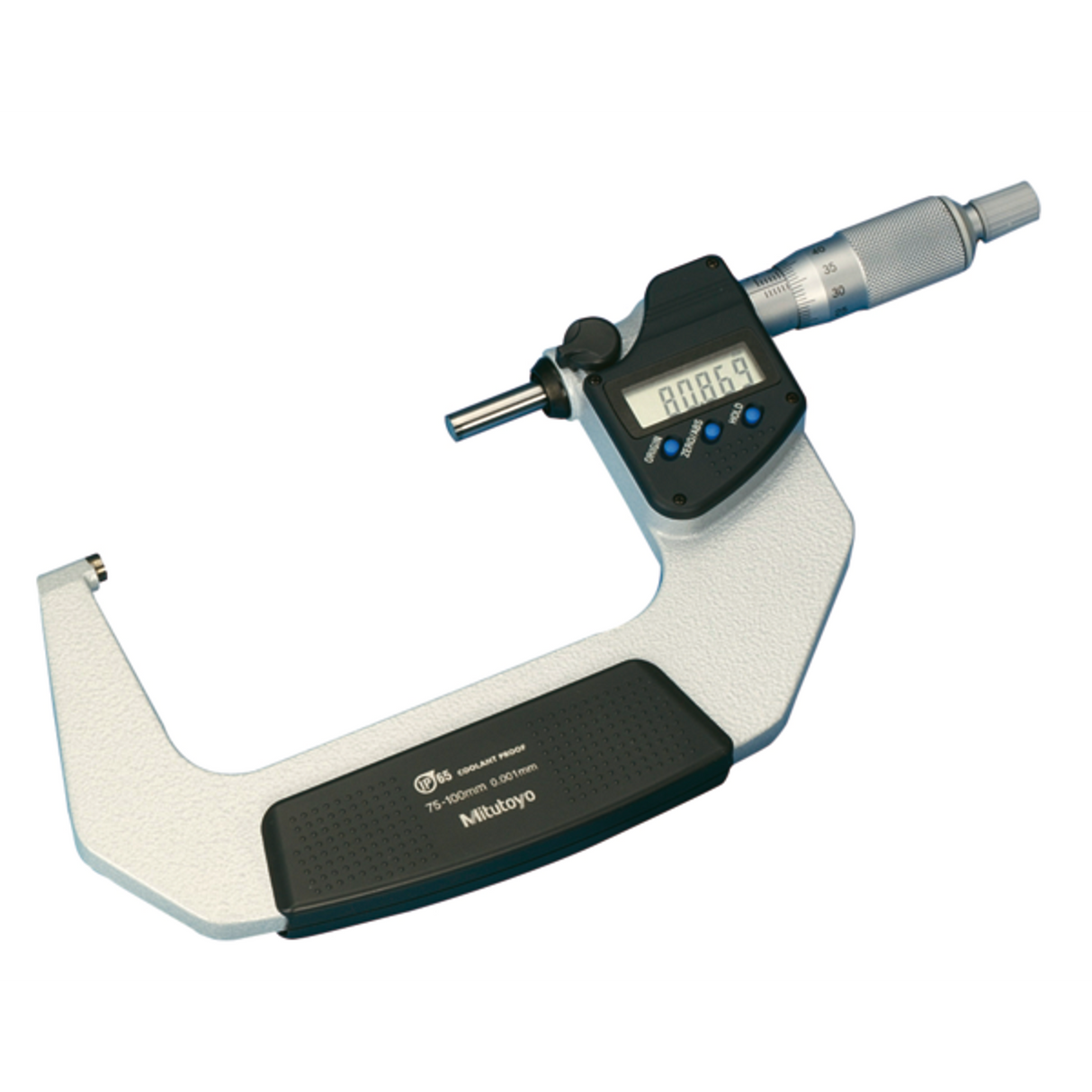 Micrómetro Digital para Exteriores Con Protección IP65 de 75-100 mm, Fuerza de Medición de 5 a 10 N, Sin Salida de Datos