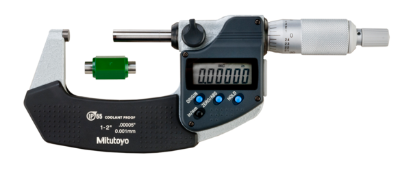 Micrómetro digital IP65, pulg/mm 1-2 pulg, con salida - Herramental