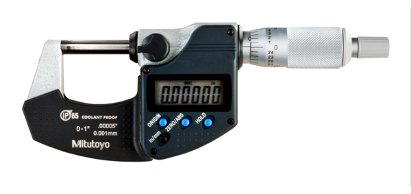 Micrómetro digital IP65, pulg/mm 0-1 pulg,sin salida - Herramental
