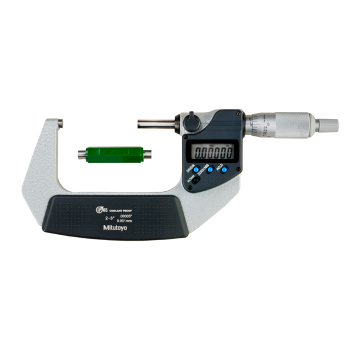 Micrómetro Digital para Exteriores Con Protección IP65 de 2-3 pulg, Fuerza de Medición de 5 a 10 N, Sin Salida de Datos Mitutoyo
