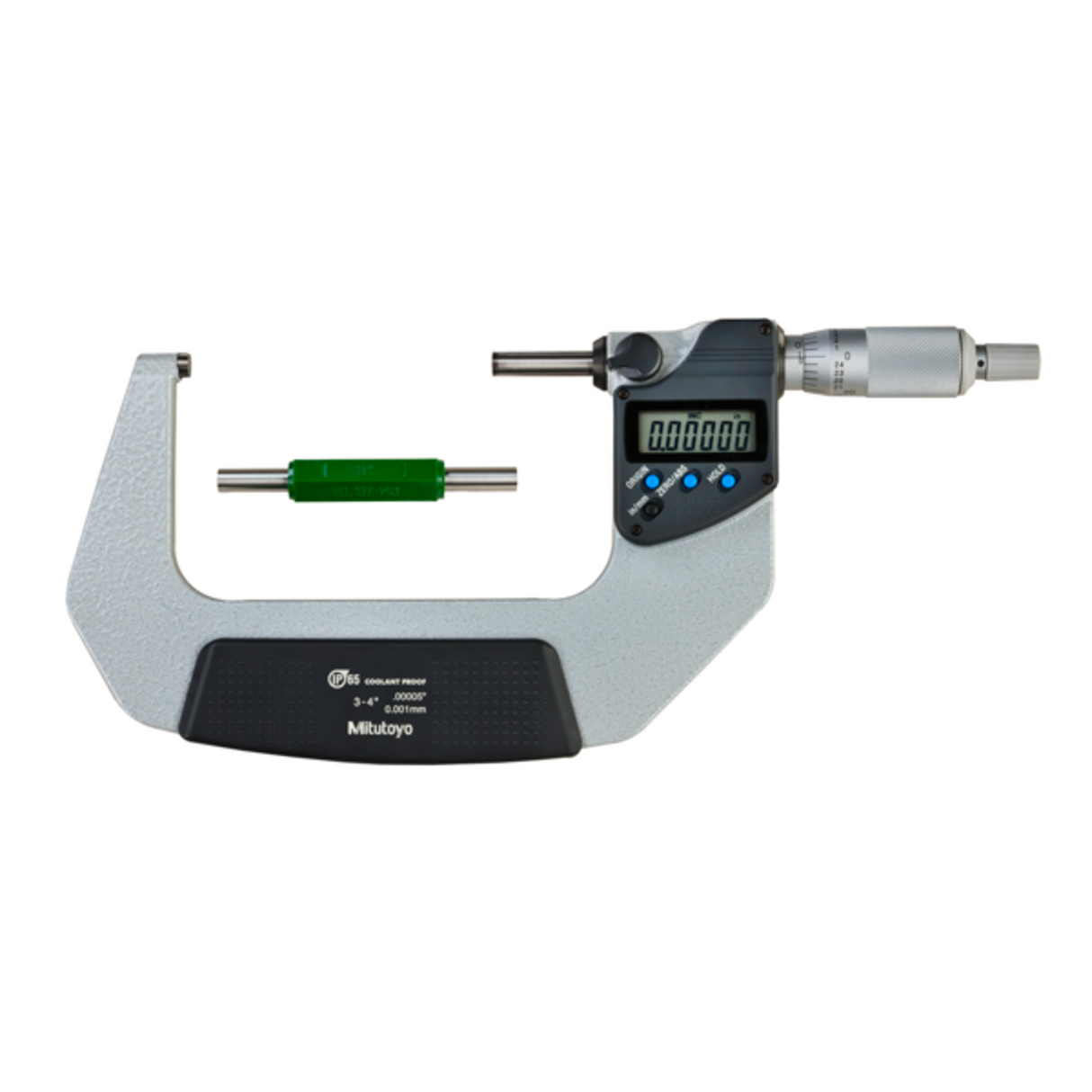 Micrómetro digital IP65, pulg/mm 3-4 pulg,sin salida Mitutoyo