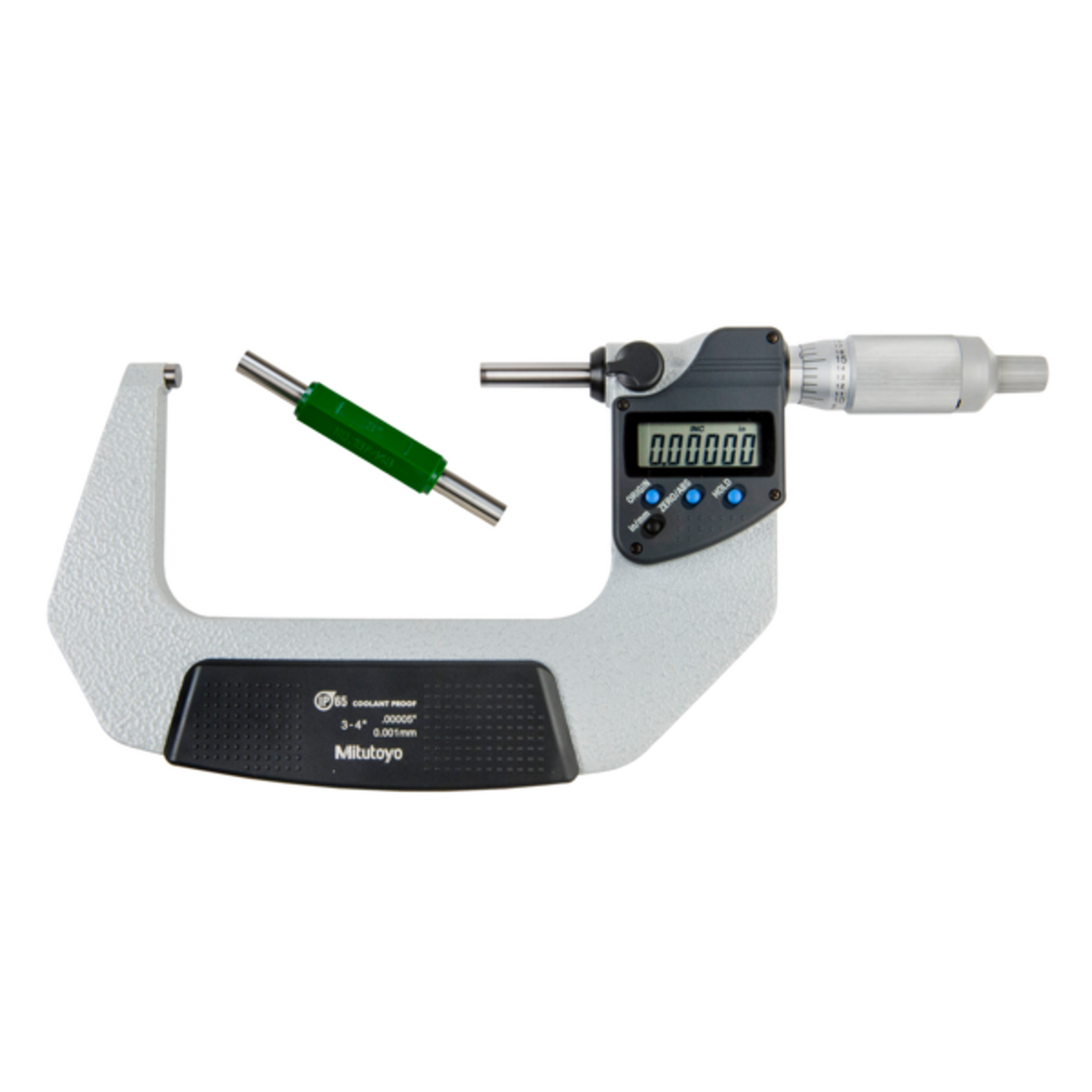 Micrómetro Digital para Exteriores Con Protección IP65 de 3-4 pulg, Fuerza de Medición de 7 a 12 N, Sin Salida de Datos