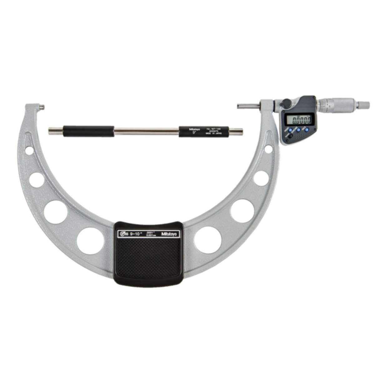 Micrómetro Digital para Exteriores A Prueba de Refrigerantes, Intervalo de 9-10 pulg, Fuerza de Medición de 5 a 10 N, Con Salida de Datos