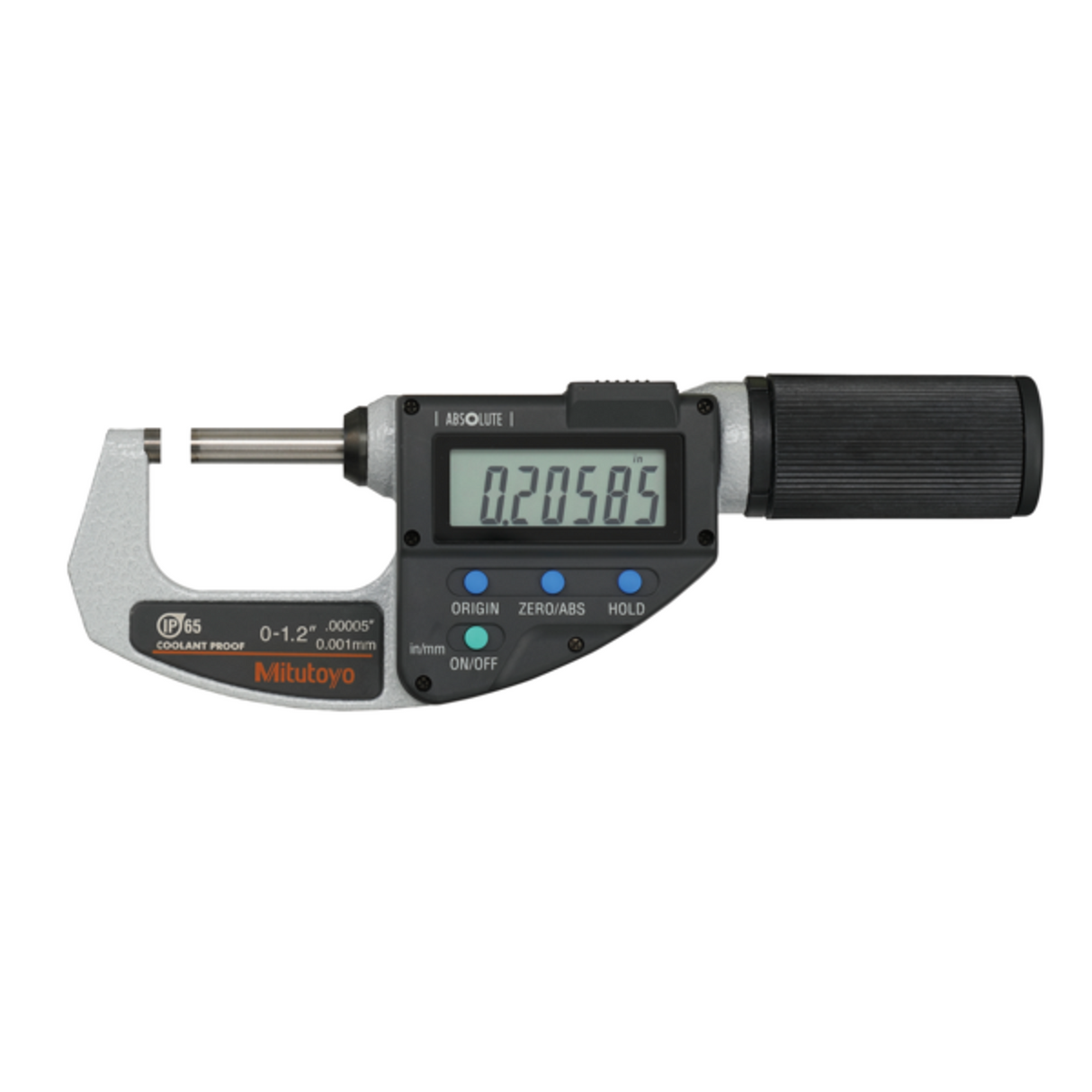 Micrómetro Digital para Exteriores Quickmike, Intervalo de 0-1.2 pulg, Fuerza de Medición de 5 a 12 N, Con Salida de Datos Mitutoyo