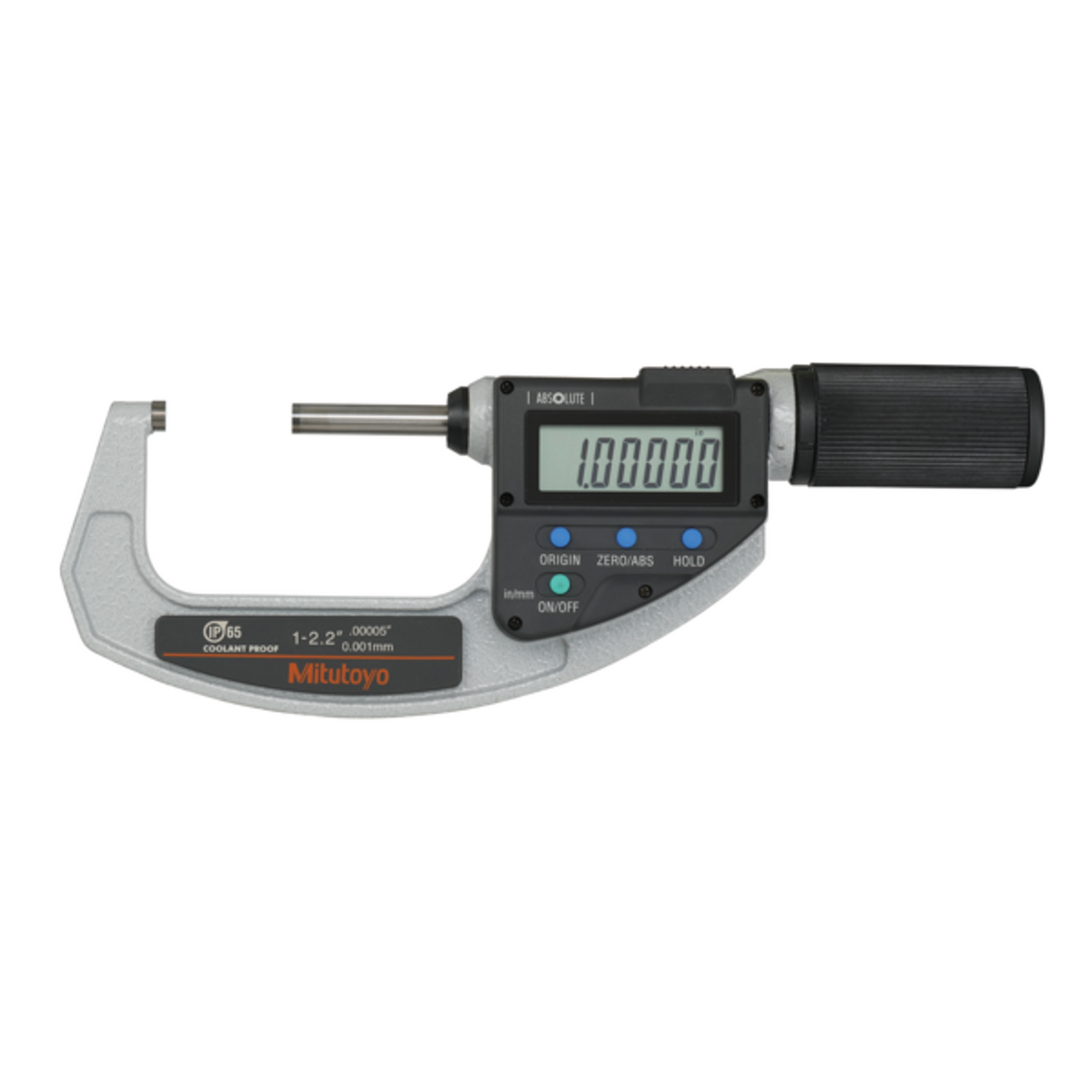 Micrómetro Digital para Exteriores Quickmike, Intervalo de 1-2.2 pulg, Fuerza de Medición de 5 a 12 N, Con Salida de Datos