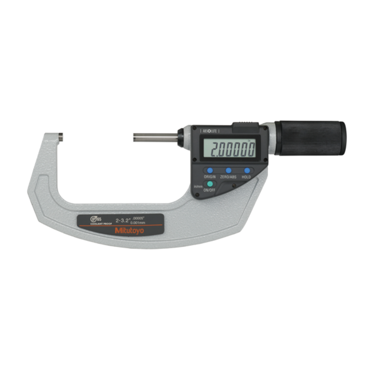 Micrómetro Digital para Exteriores Quickmike, Intervalo de 2-3.2 pulg, Fuerza de Medición de 5 a 12 N, Con Salida de Datos Mitutoyo