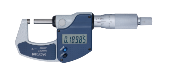 Micrómetro digital, pulg/mm 0-1 pulg,sin salida de datos - Herramental