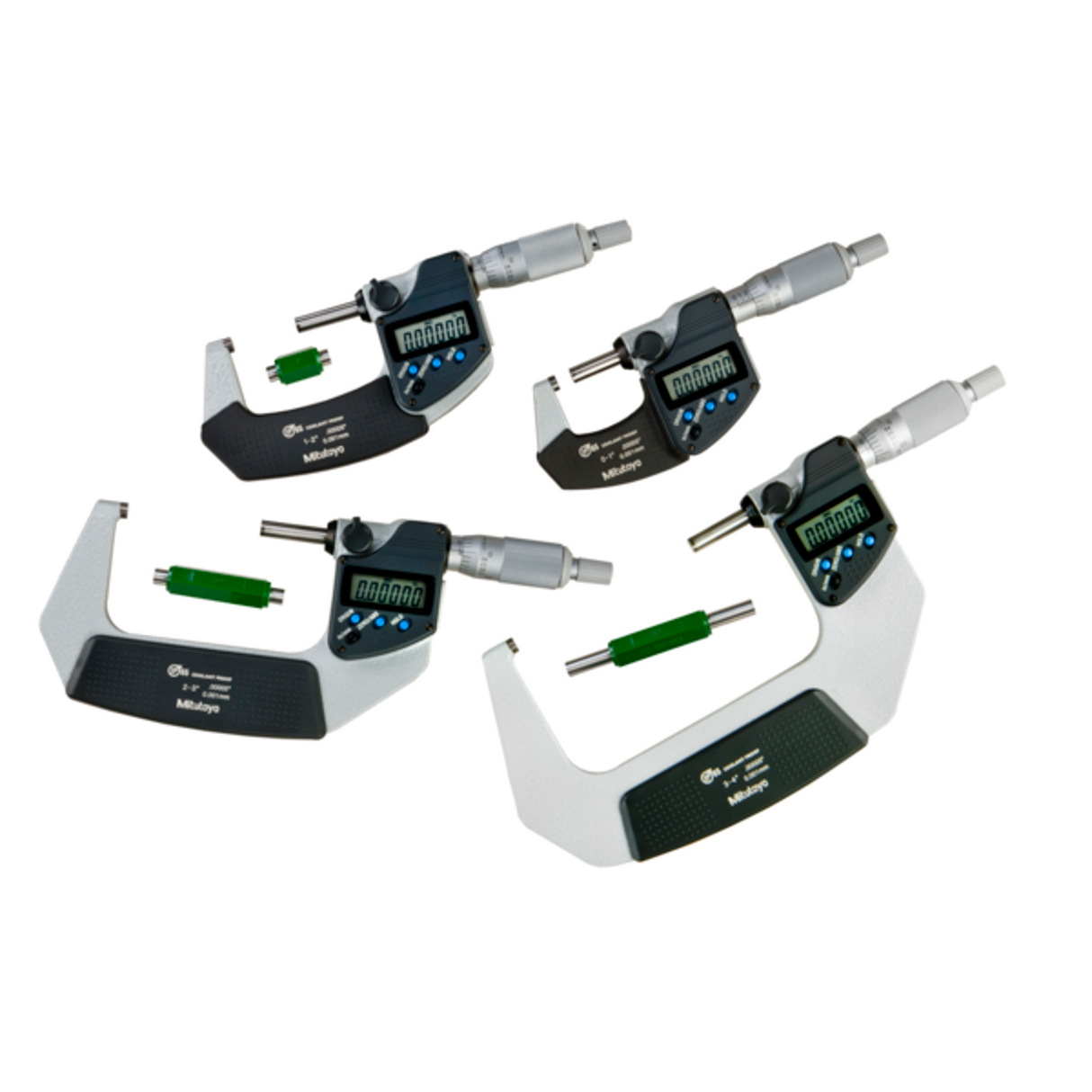 Micrómetro Digimatic IP65 mm 0-4 pulg pulg/mm, 0-4 pulg (4 piezas) Mitutoyo